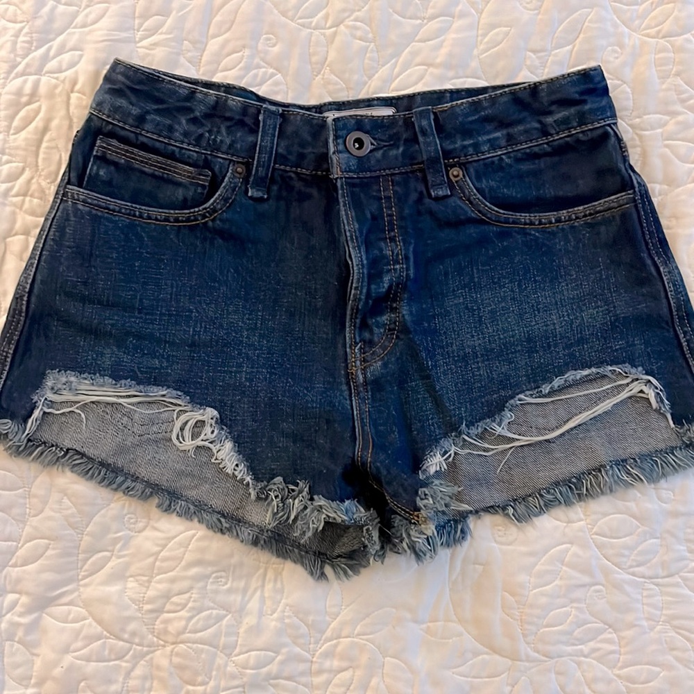 Free people button fly shorts